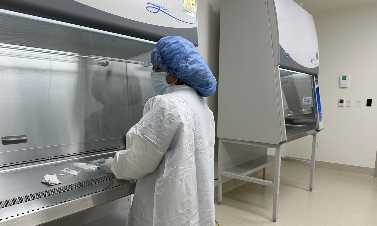 LabCertTech technician certifying biological safety cabinet Houston Texas